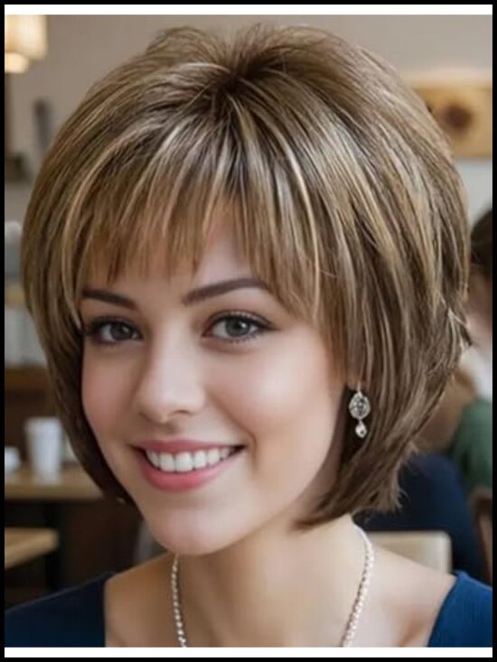 Short Pixie Cut Wig with Bangs Heat Resistant Synthetic Hair for Women main image 5